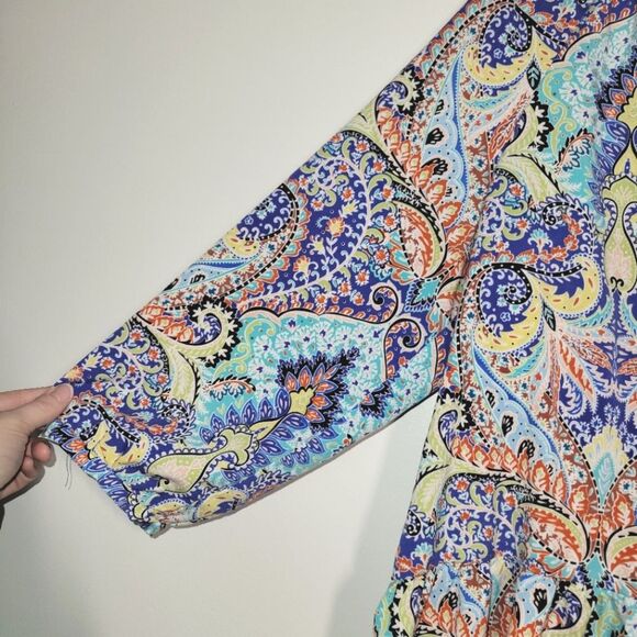 Cupio Colorful Paisley Boho Top XL - Picture 2 of 11